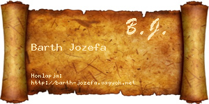 Barth Jozefa névjegykártya